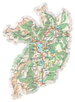 Mappa turistica della Val di Non